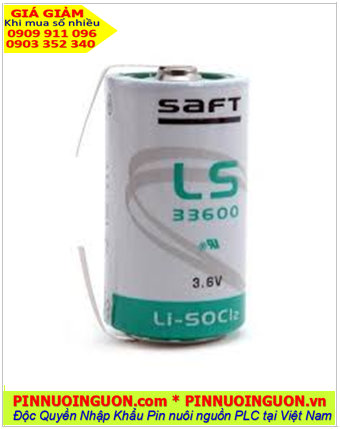 Pin Saft LS33600 _Pin LS33600; Pin nuôi nguồn PLC Saft LS33600 lithium 3.6v D 17000mAh _Xuất xứ Pháp